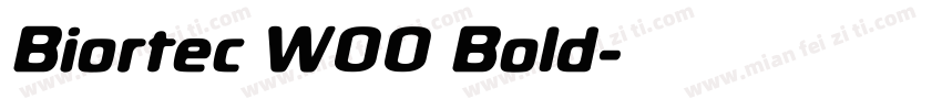 Biortec W00 Bold字体转换